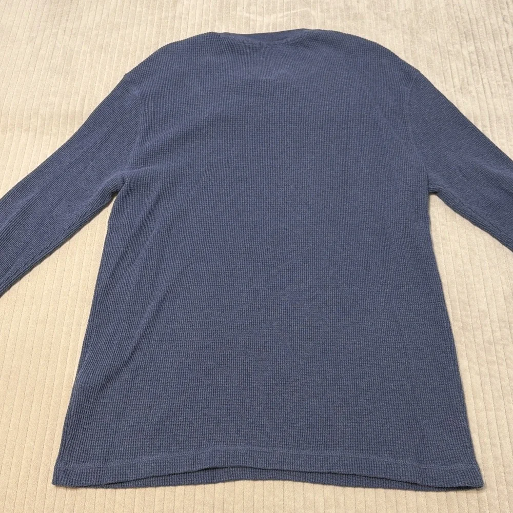 Polo Ralph Lauren Long Sleeved Blue Waffle Knit Thermal Shirt Men's LT